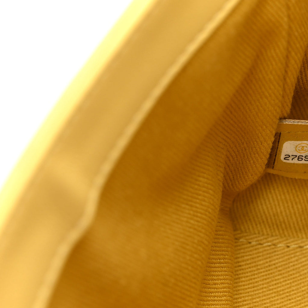 Chanel Calfskin Small Stitched Flap Yellow
