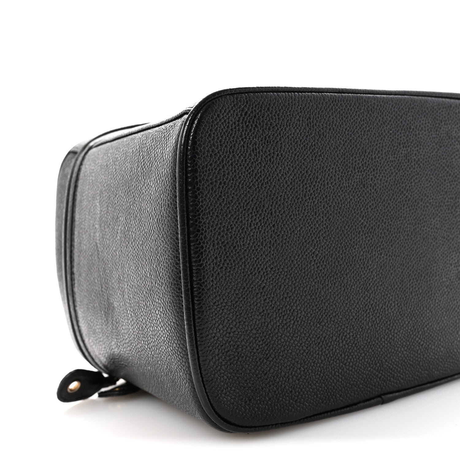 Chanel Caviar CC Vanity Train Case Black