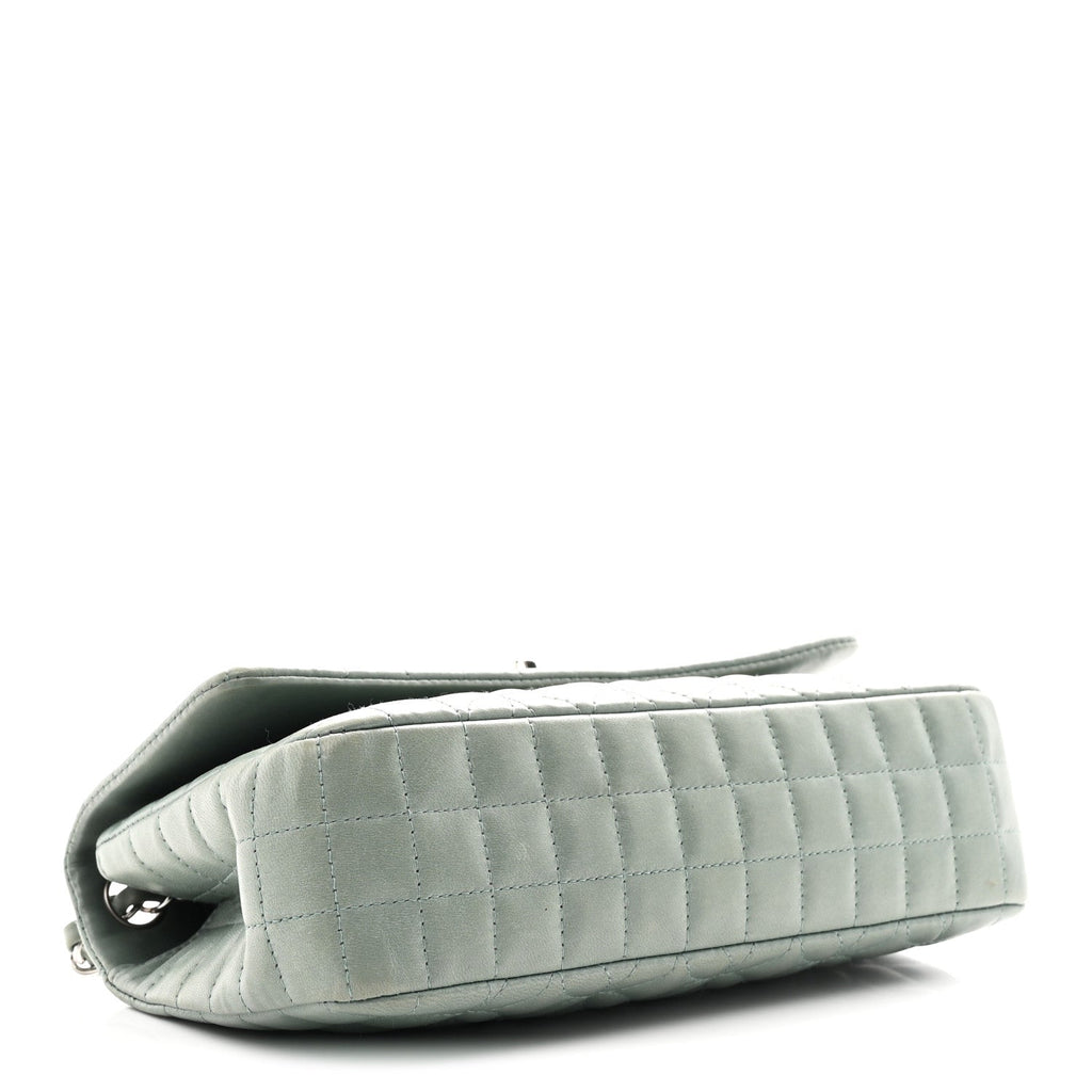 Chanel Lambskin Quilted Lady Graphic Flap Green