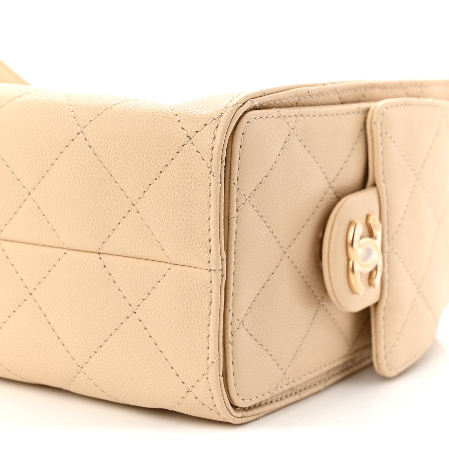 Chanel Caviar Quilted Mini Chanel 25 Handbag Beige