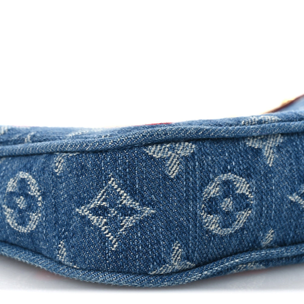 Louis Vuitton LV X TM Monogram Denim Cerises Pochette Accessories Blue