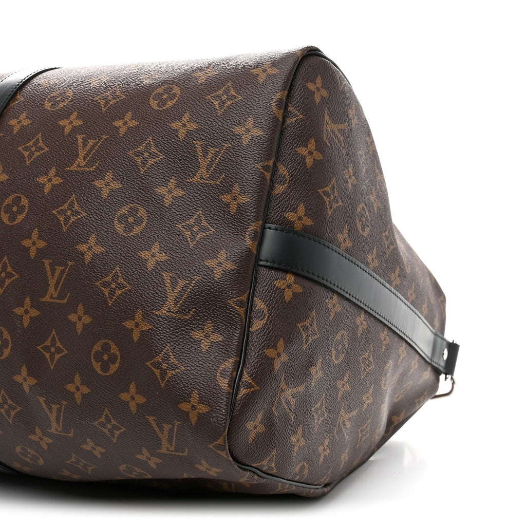 Louis Vuitton Monogram Macassar Keepall Bandouliere 55