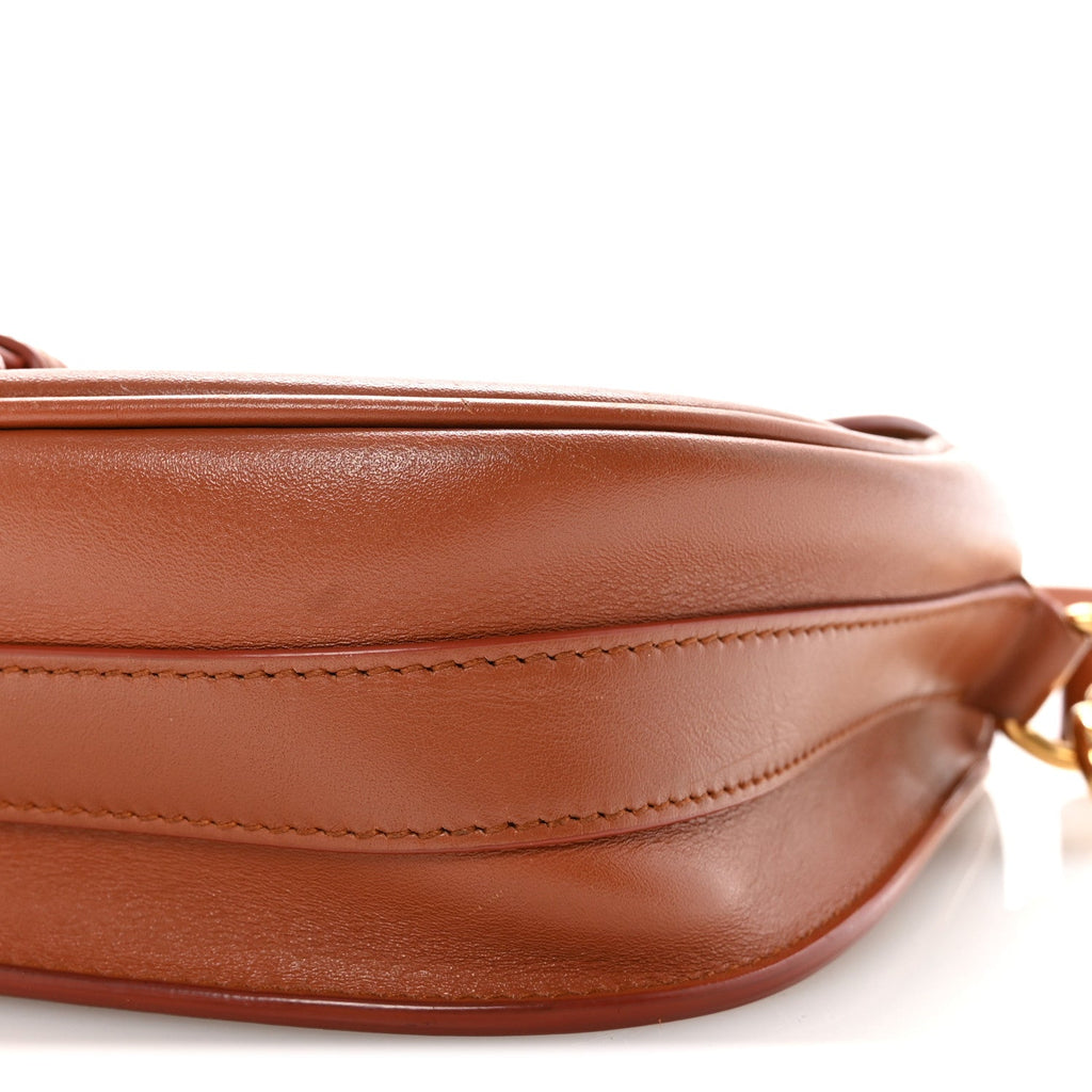 Christian Dior Box Calfskin Medium Bobby Flap Dark Tan