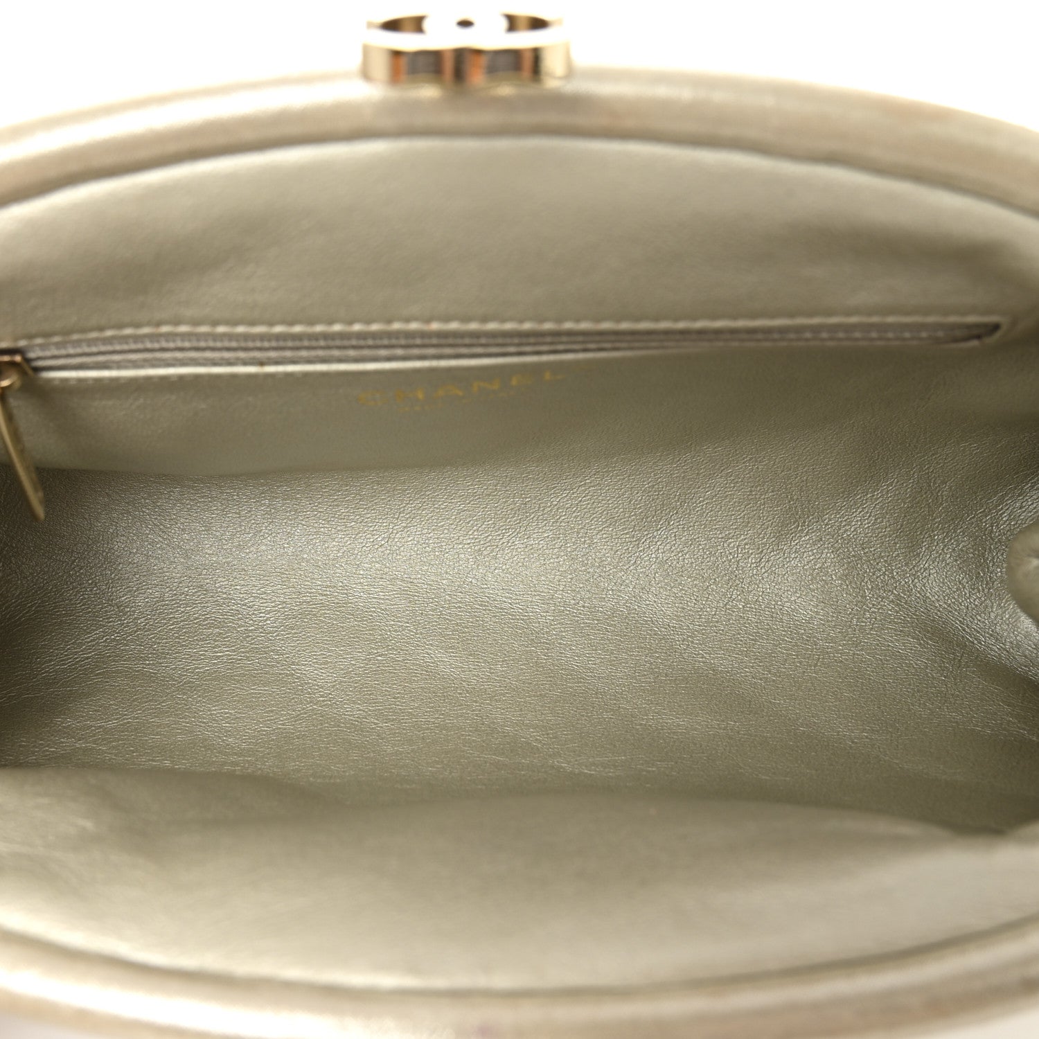 Chanel Metallic Calfskin Quilted Timeless Clutch Gold