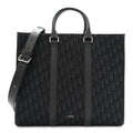 Christian Dior Oblique Grained Calfskin East West Tote Black