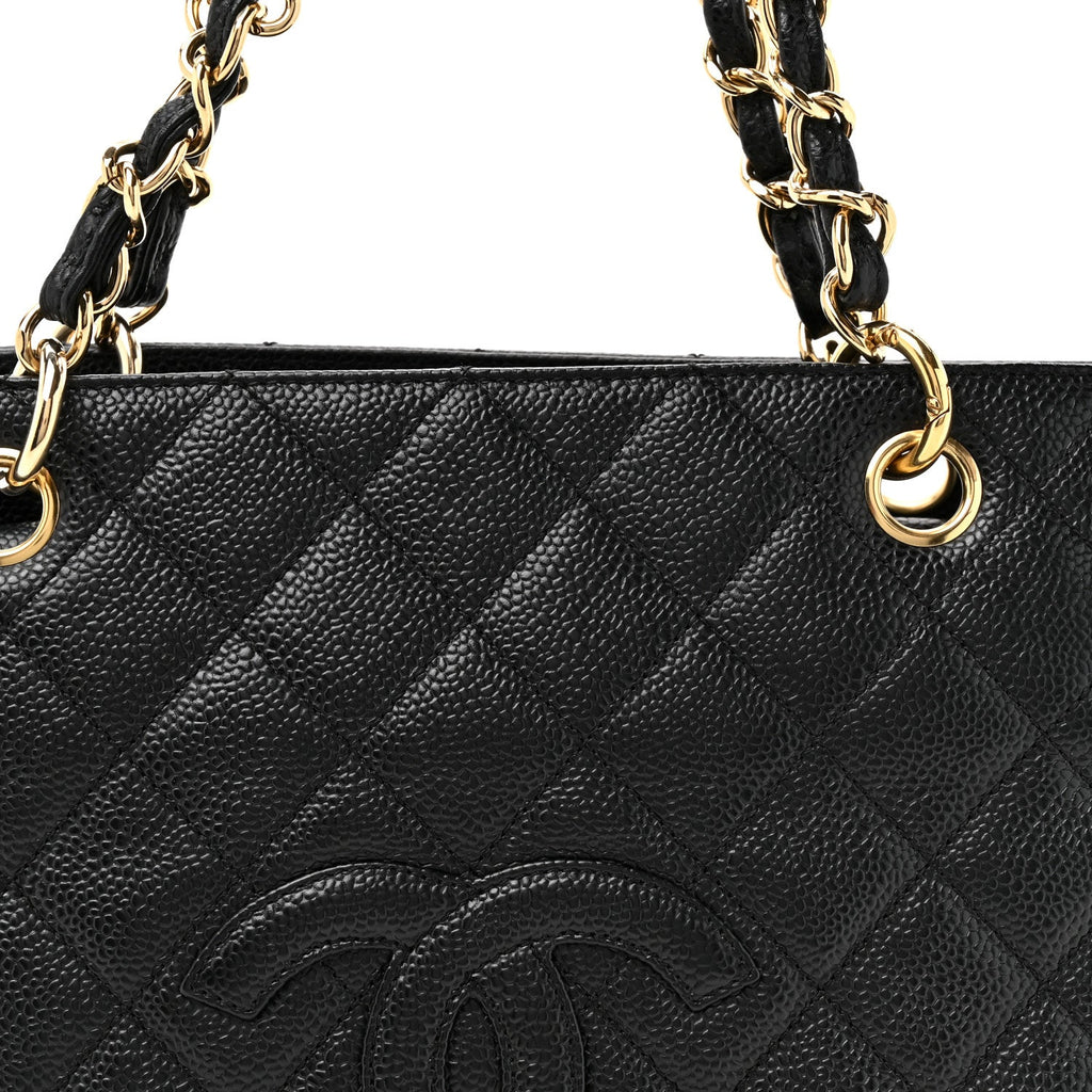 Chanel Caviar Quilted Petit Timeless Tote PTT Black
