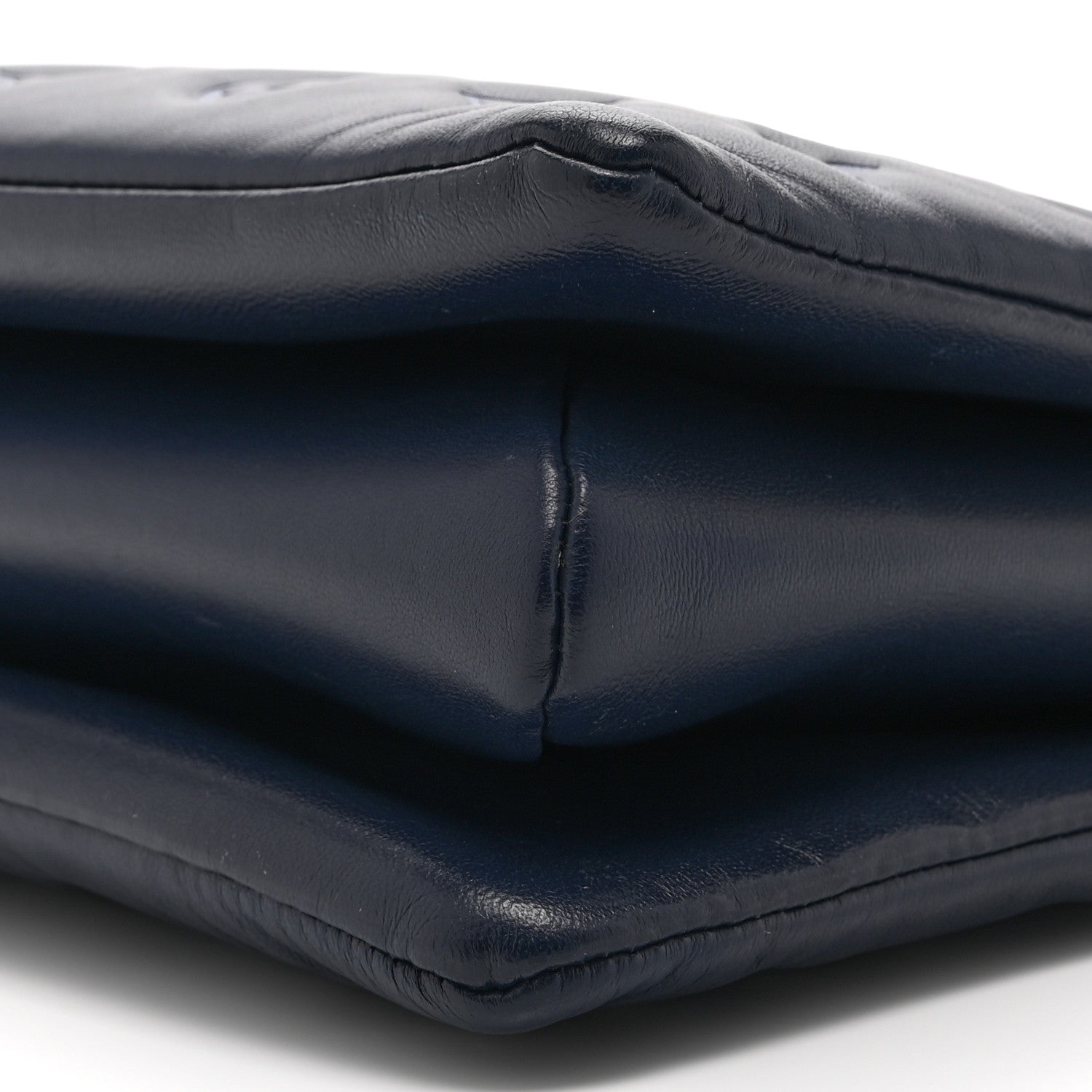 Louis Vuitton Lambskin Embossed Monogram Coussin PM Denim Blue