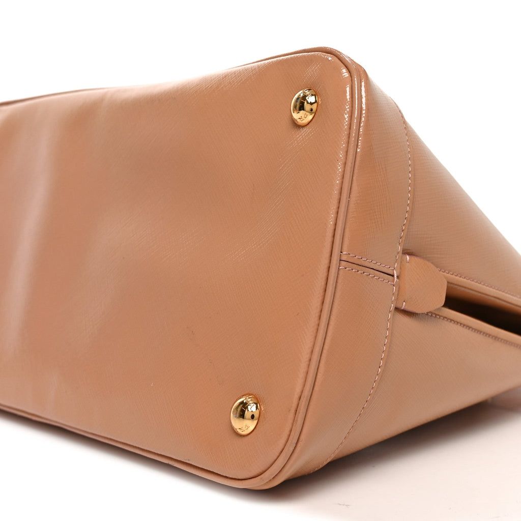 Prada Saffiano Vernice Medium Promenade Tote Orchidea