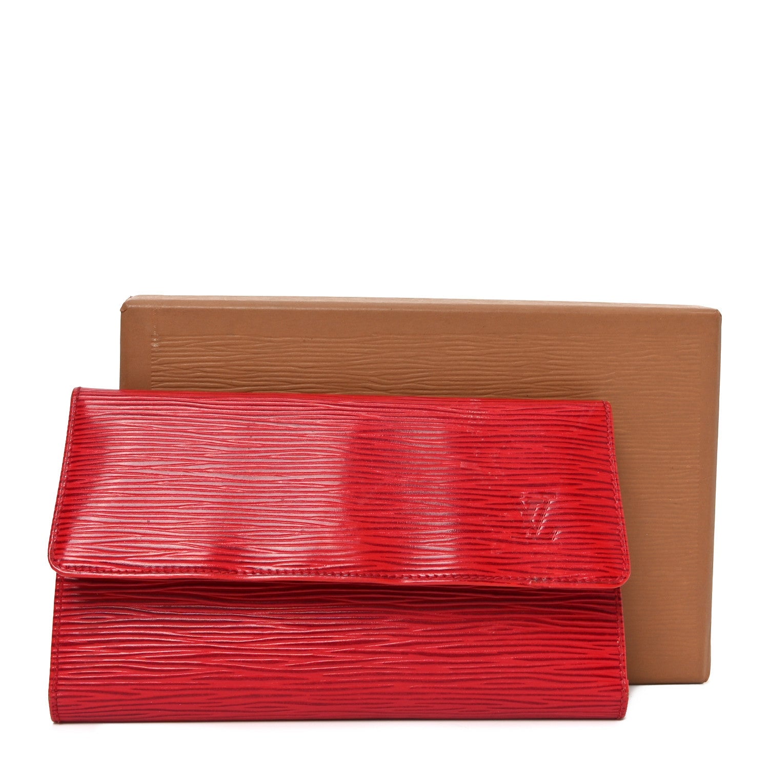 Louis Vuitton Epi Porte Tresor International Wallet Castillan Red