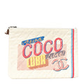 Canvas Medium Coco Cuba Cosmetic Case Yellow Turquoise