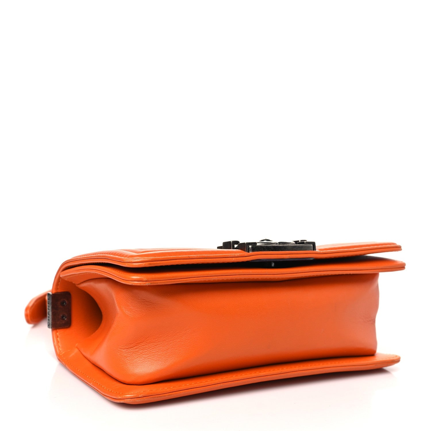Chanel Snakeskin Small Boy Flap Orange