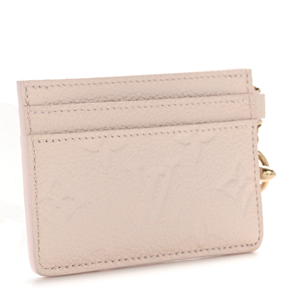 Louis Vuitton Empreinte Monogram LV Charms Card Holder Snowy Pearl