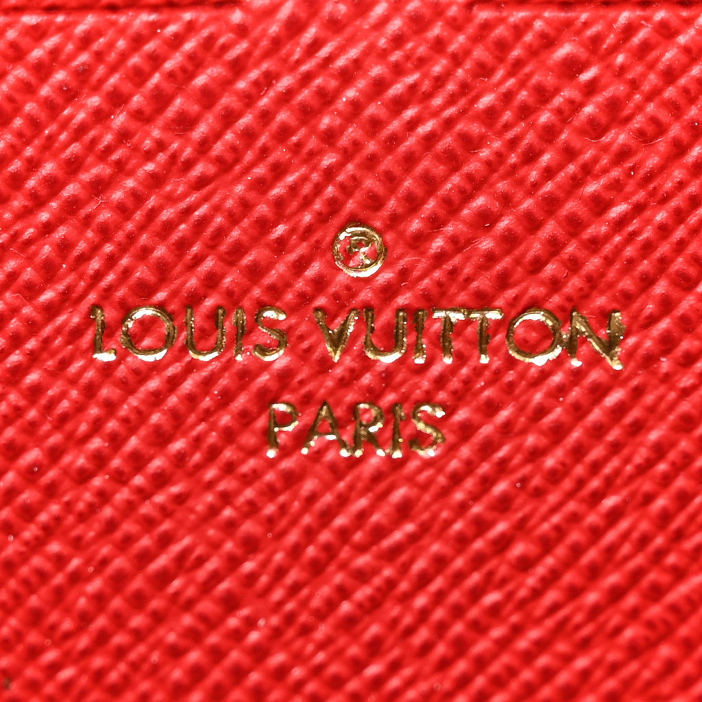 Louis Vuitton Damier Ebene Clemence Wallet Cherry