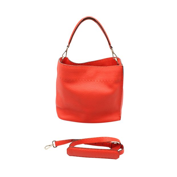 FENDI Orange Selleria Anna Bucket Bag