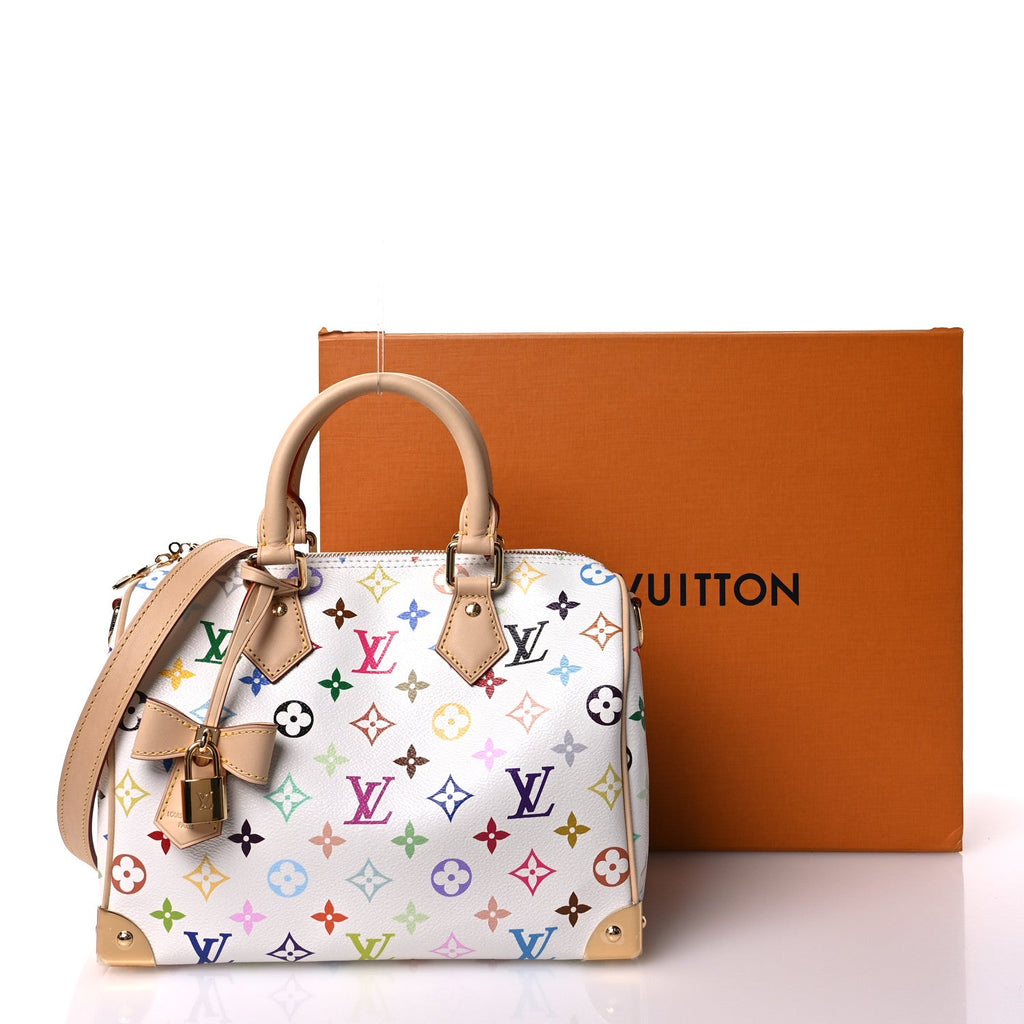 Louis Vuitton LV X TM Monogram Multicolor Speedy Bandouliere 25 White