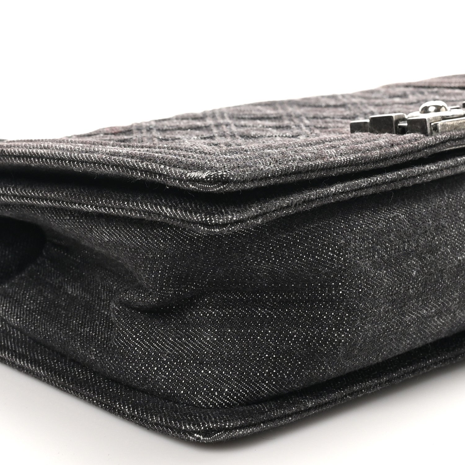 Chanel Denim Quilted Medium Boy Flap Black