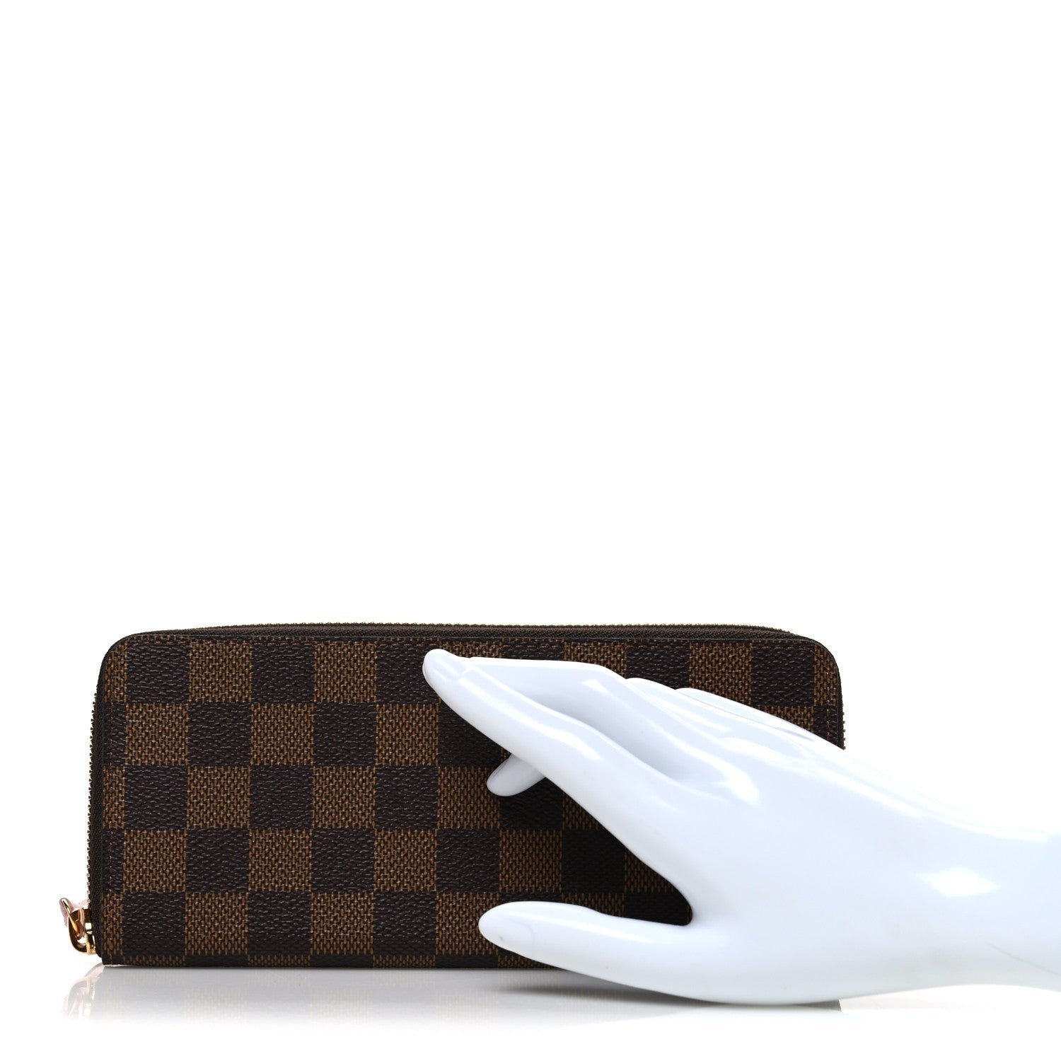 Louis Vuitton Damier Ebene Clemence Wallet Rose Ballerine