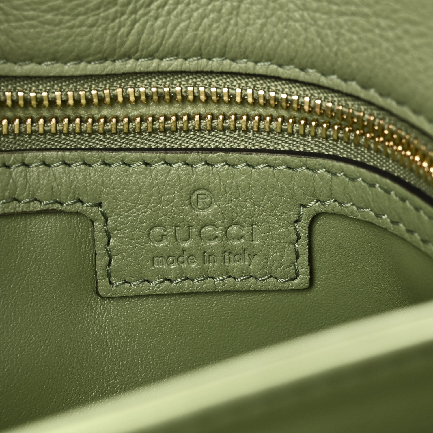 Gucci Roxy Calfskin Web Medium Blondie Top Handle Shoulder Flap Bag Salamander Green
