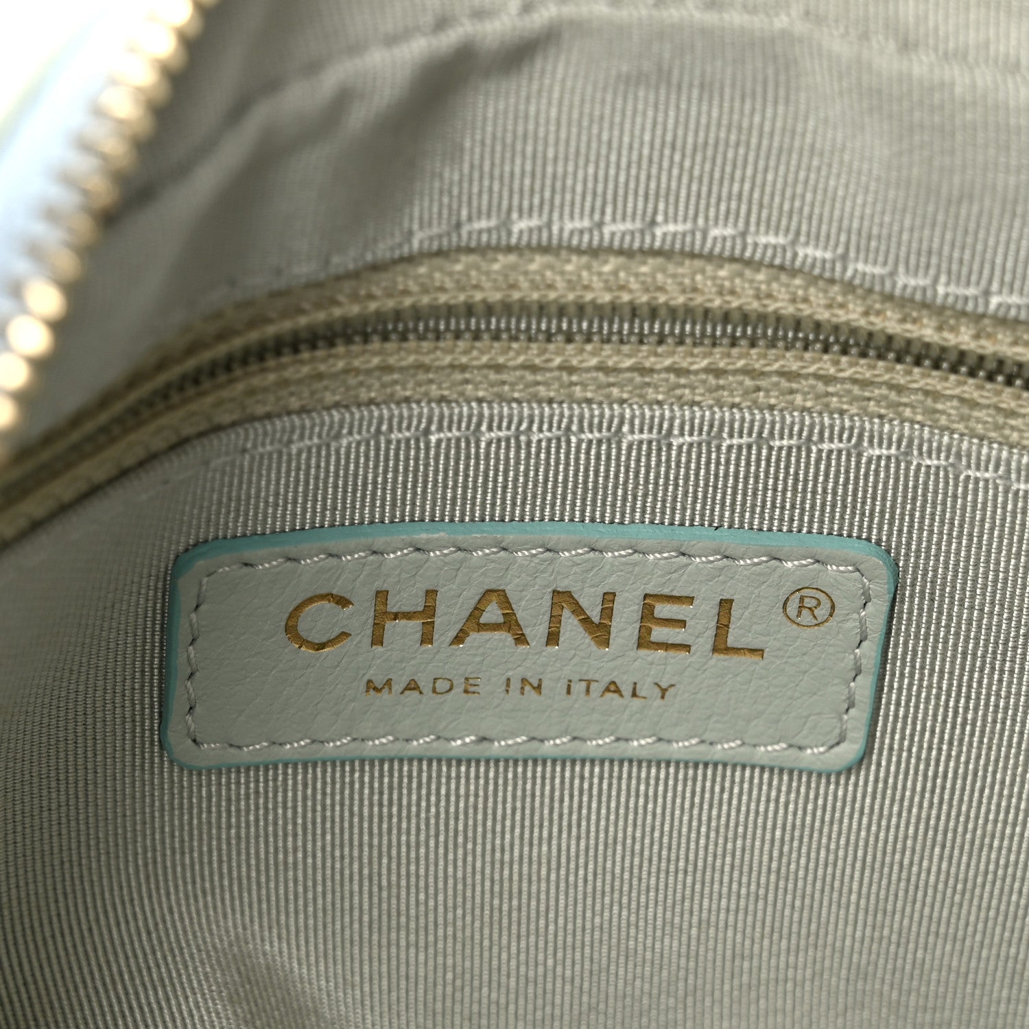 Chanel Goatskin Quilted Tri-Color In & Out Waist Bag Green Blue Pink