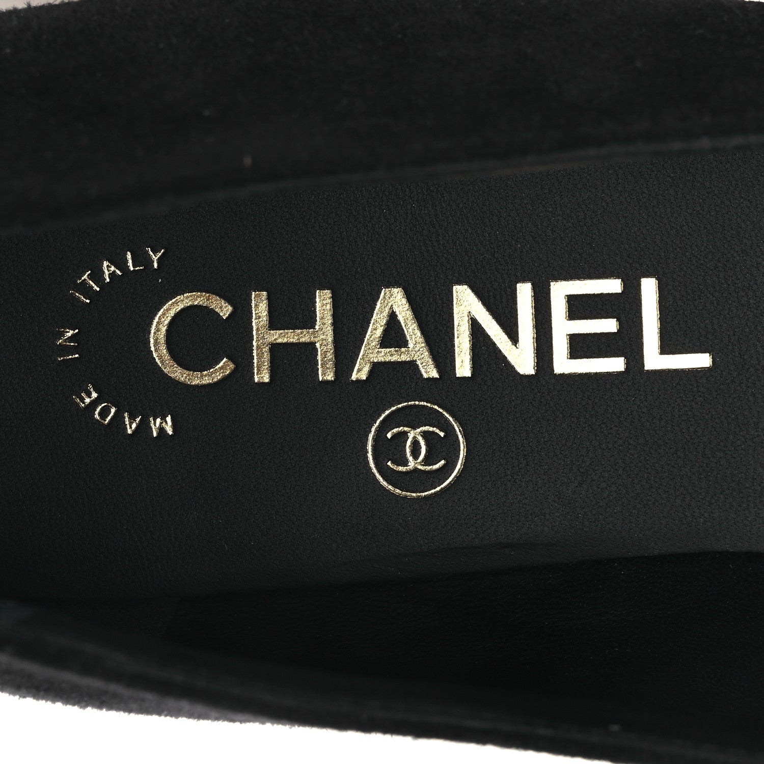 Chanel Suede Patent Cap Toe Camellia Ballerina Flats 36.5 Black White