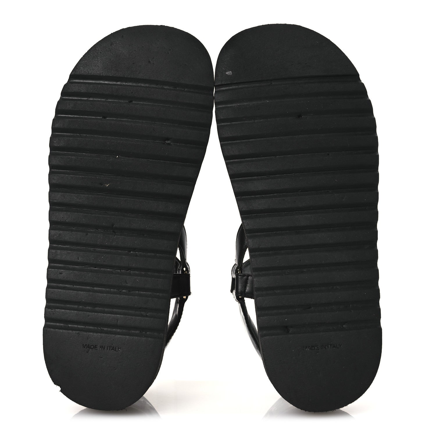 Lambskin Patent Logo Platform Sandals 39 Black