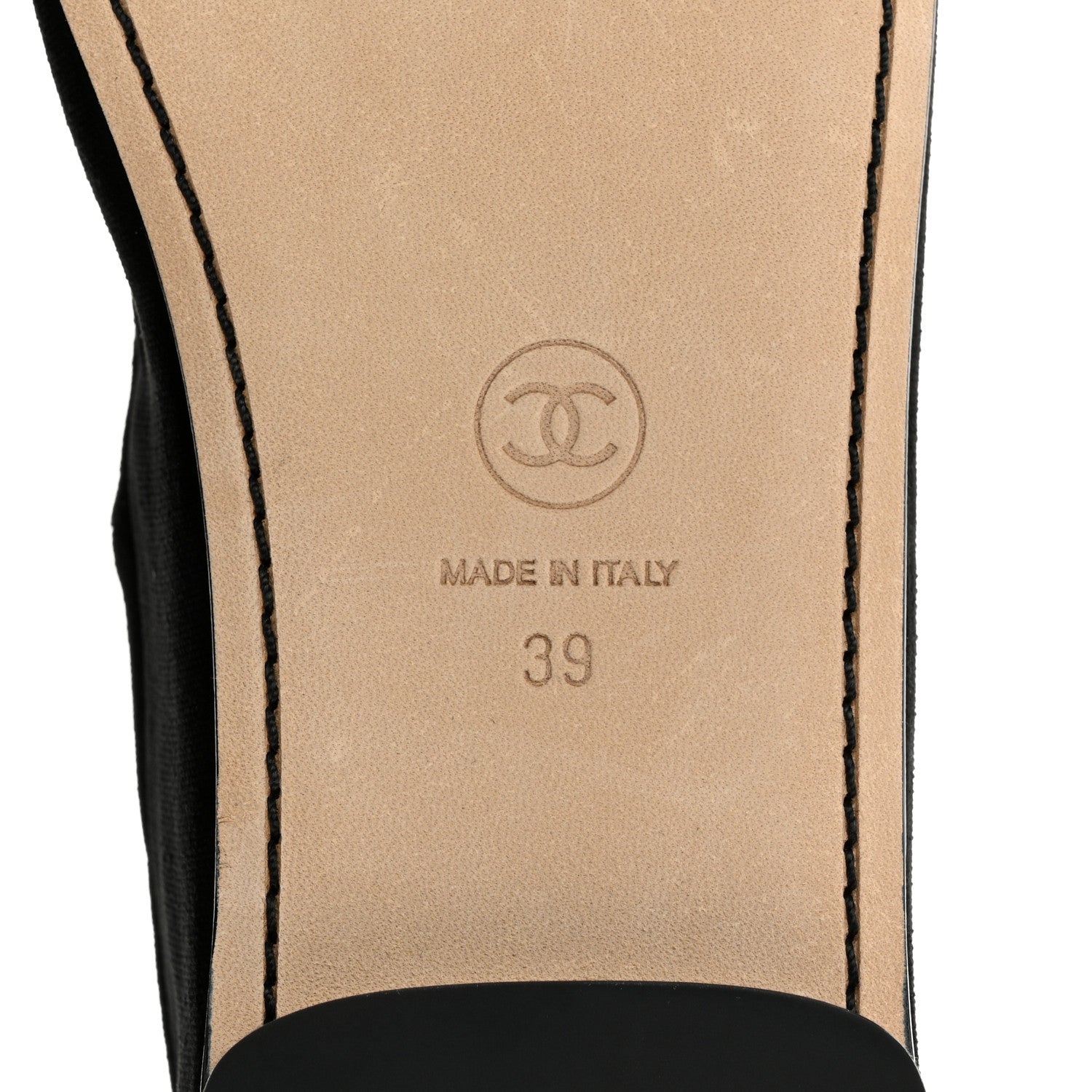 Chanel Velvet Mary Jane Flats 39 Black