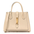 Gucci Boarded Plutone Calfskin Medium Jackie 1961 Tote Mystic White
