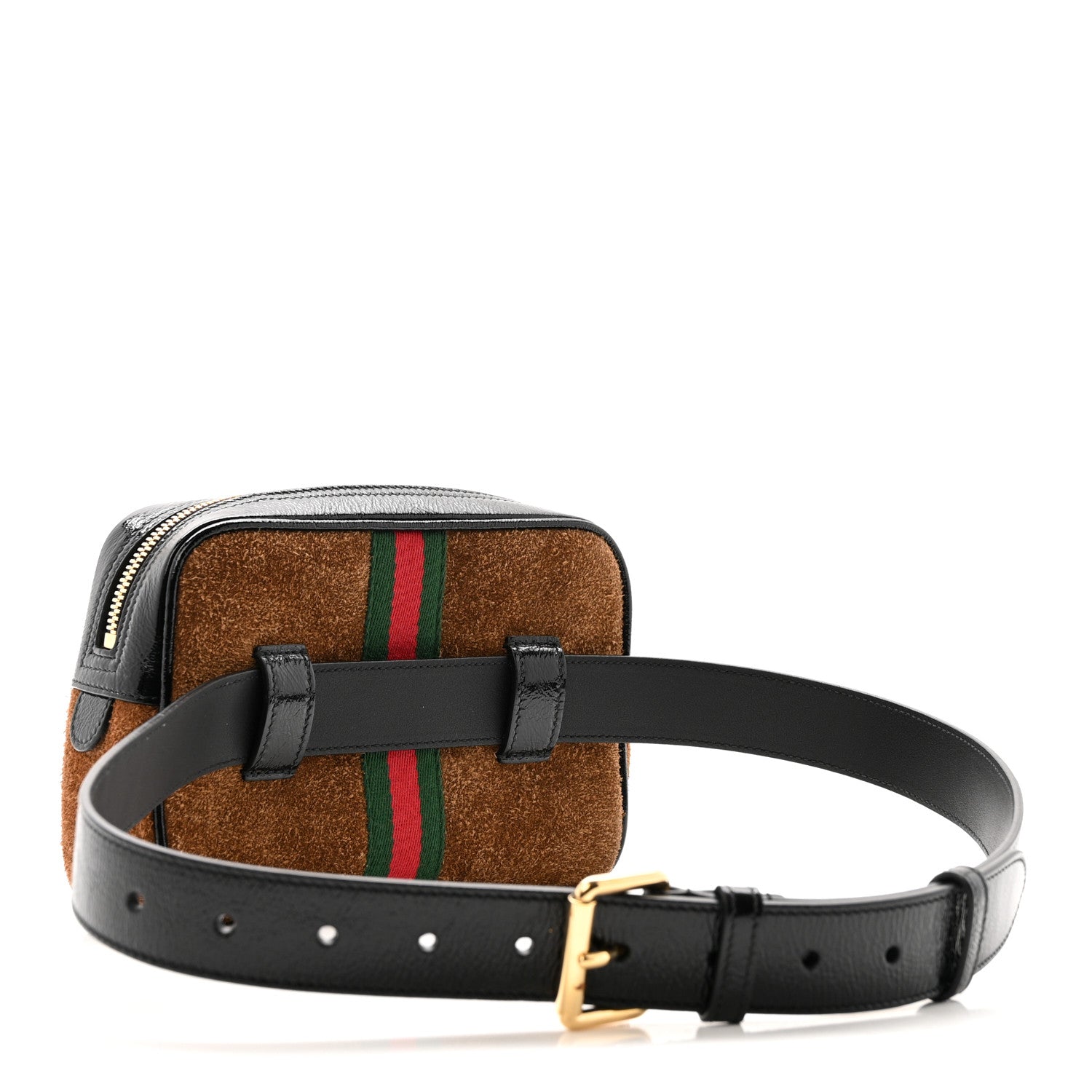 Gucci Suede Small Ophidia Belt Bag 85 34 Brown