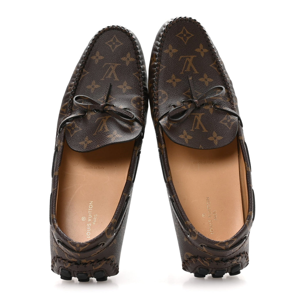 Louis Vuitton Monogram Mens Arizona Car Shoe Moccasin Loafers 12