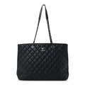Chanel Calfskin Quilted Timeless Tote Dark Navy