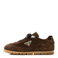 Prada Scamosciato Suede Triangle Mens Trail Sneakers 7 Moro