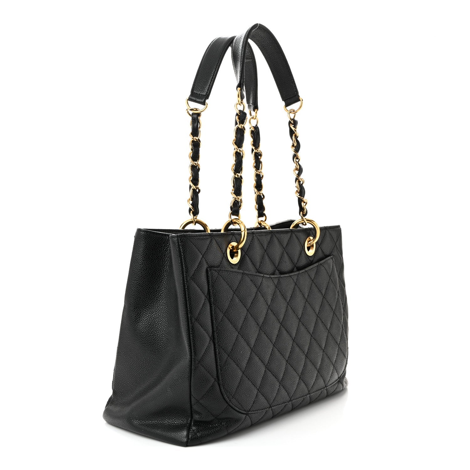 Chanel Caviar Quilted Grand Shopping Tote GST Black