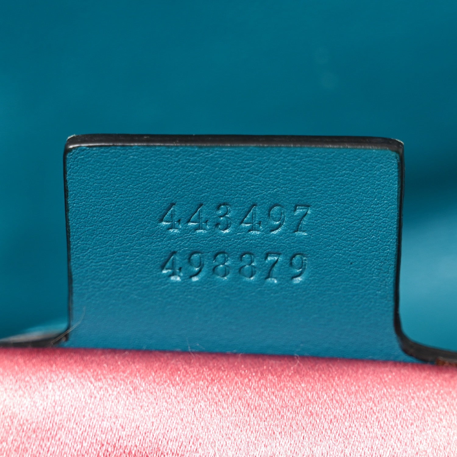 Gucci Velvet Matelasse Small GG Marmont Shoulder Bag Pavone Cyan