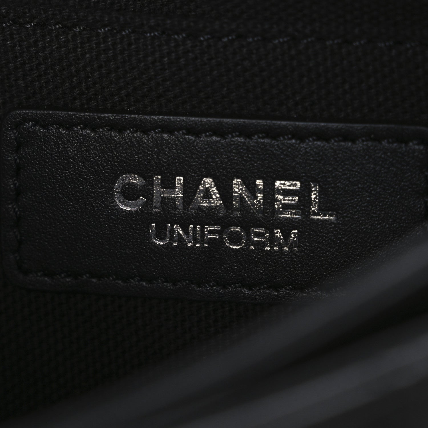Chanel Calfskin Quilted CC Uniform Flap Belt Bag Black