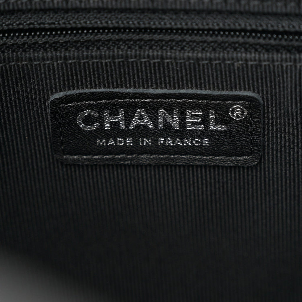 Chanel Tweed Patchwork Tote Black