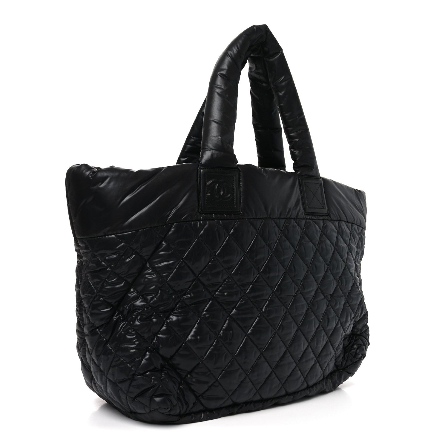 Chanel Nylon Quilted Large Coco Cocoon Tote Black