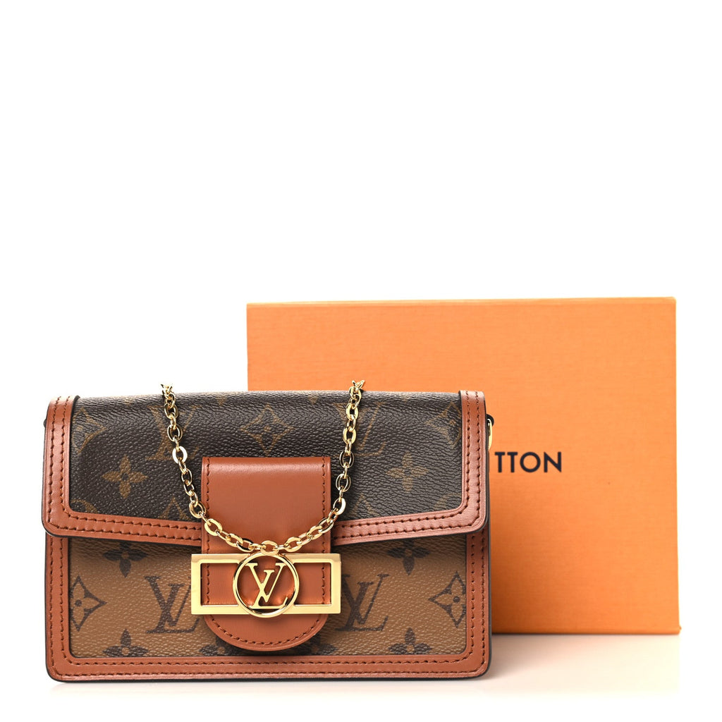 Louis Vuitton Reverse Monogram Dauphine Chain Wallet