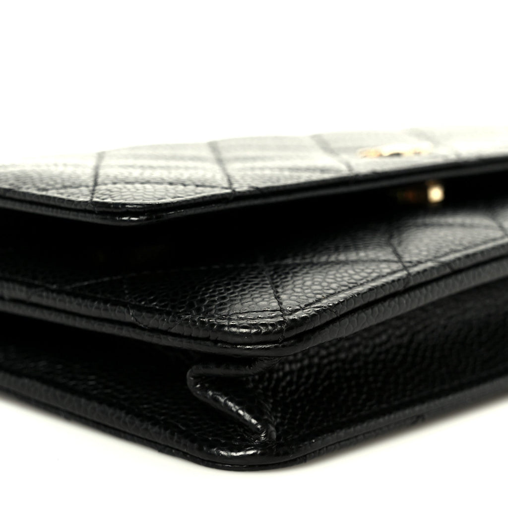 Chanel Caviar Quilted Wallet on Chain WOC Black