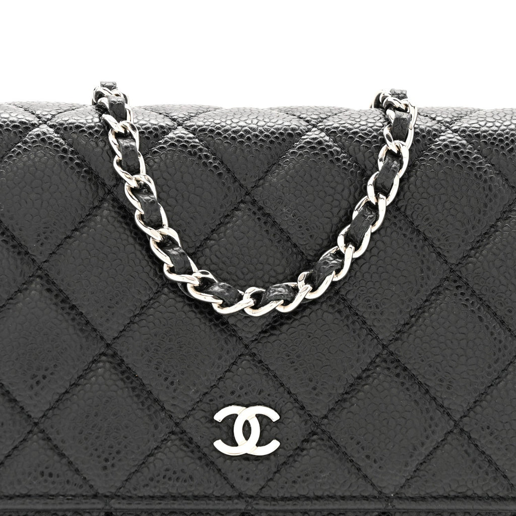 Chanel Caviar Quilted Wallet on Chain WOC Black