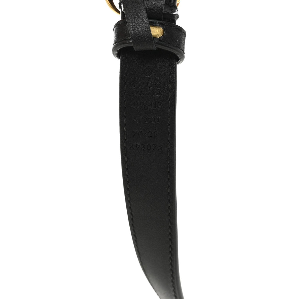 Gucci Calfskin Double G 20mm Belt 70 28 Black