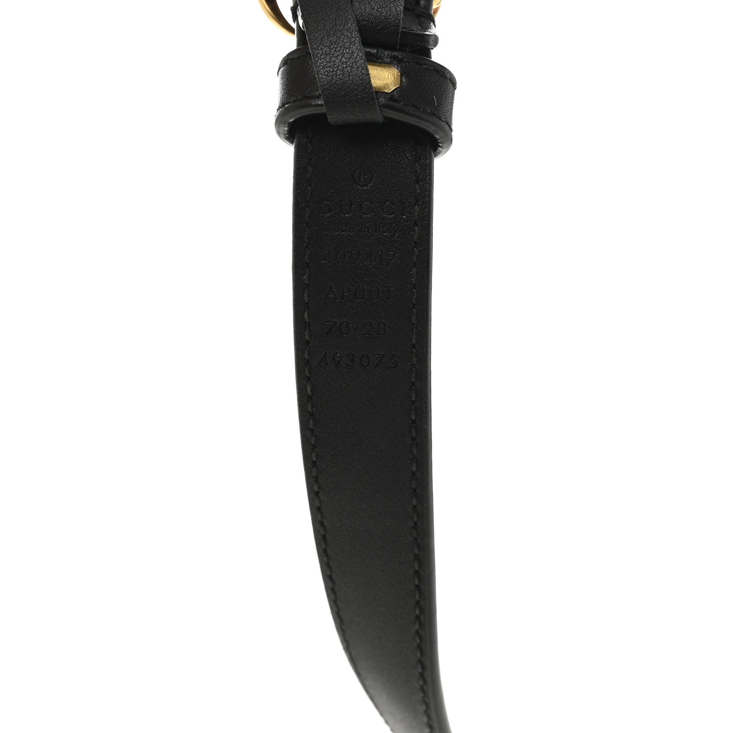 Gucci Calfskin Double G 20mm Belt 70 28 Black