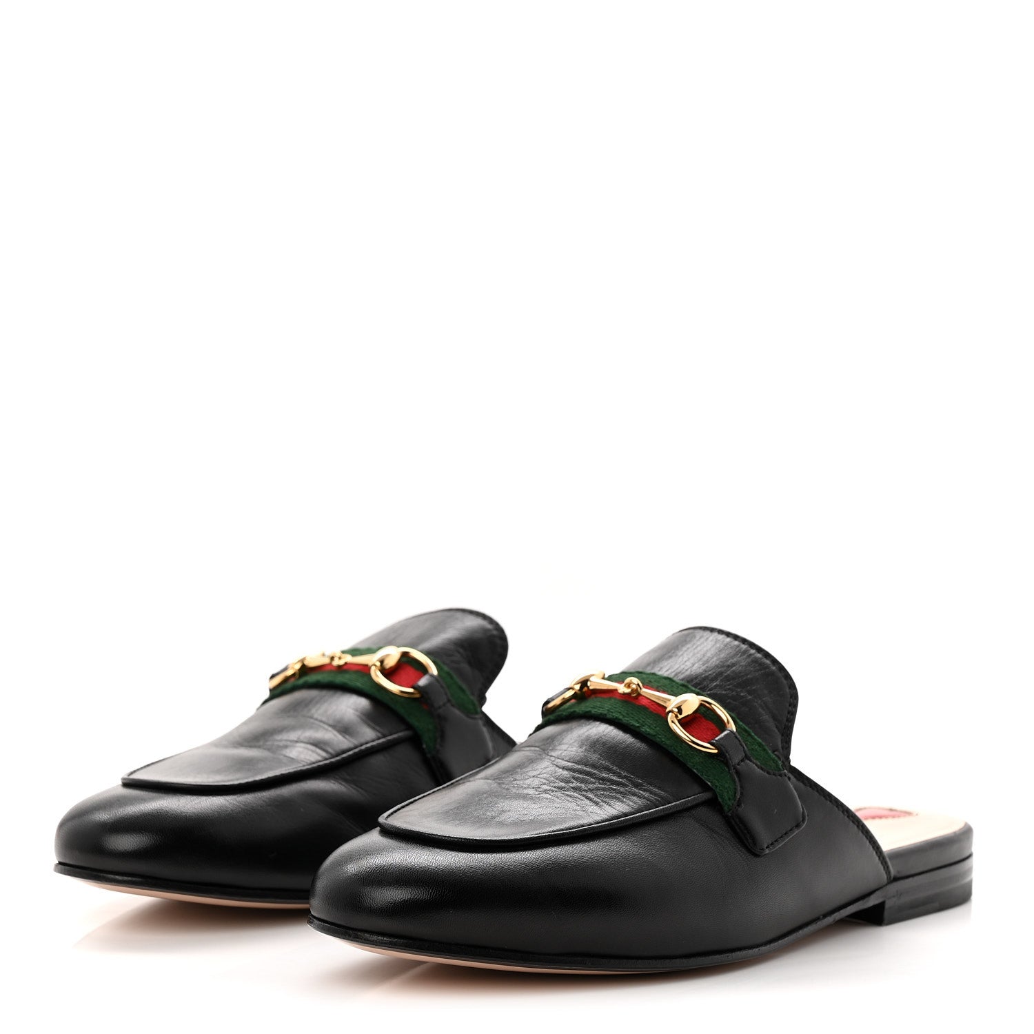 Gucci Malaga Kid Web Womens Princetown Slippers 36 Black