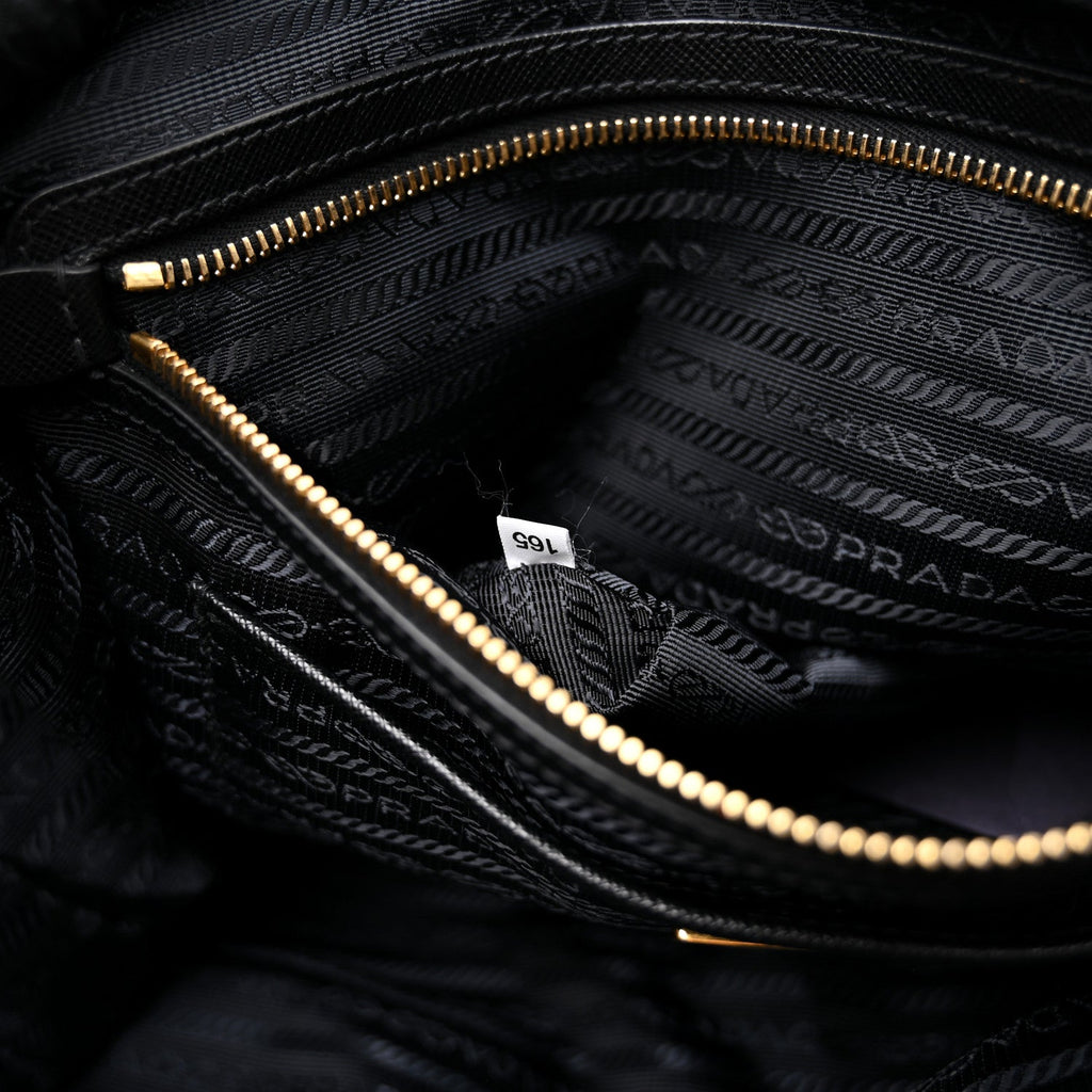 Prada Saffiano Tessuto Nylon Shopping Tote Black