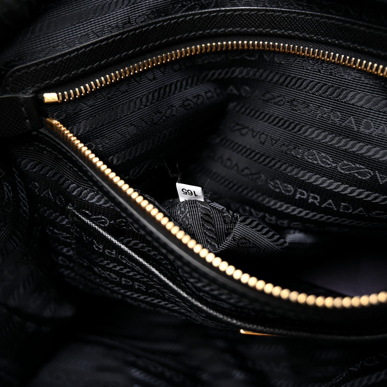 Prada Saffiano Tessuto Nylon Shopping Tote Black