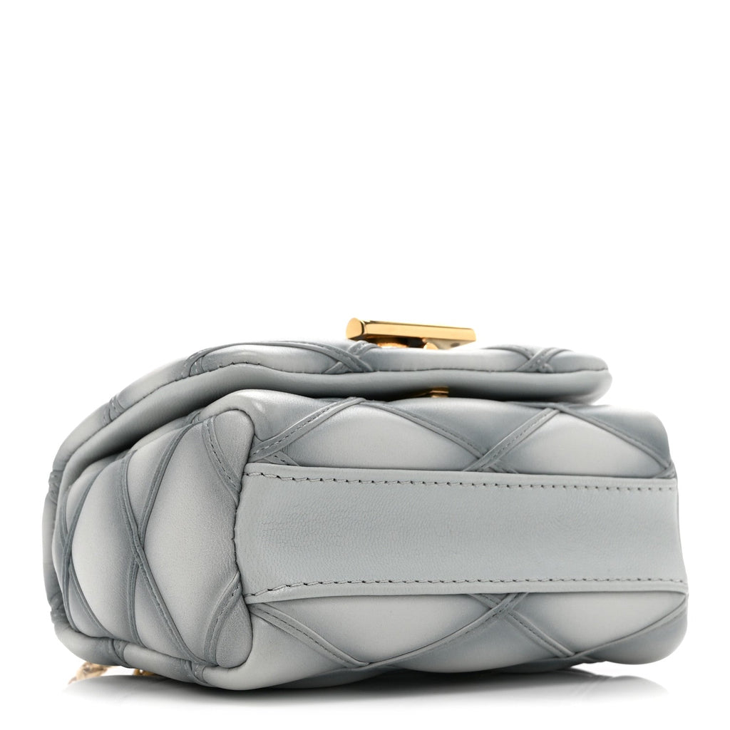 Louis Vuitton Lambskin Malletage Pico GO-14 Ecume Gray