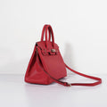 Hermes 30cm Birkin Bag Epsom Leather With Strap Red Gold
