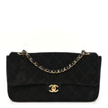 Chanel Suede Calfskin Small Souplissimo Maxi Flap Black