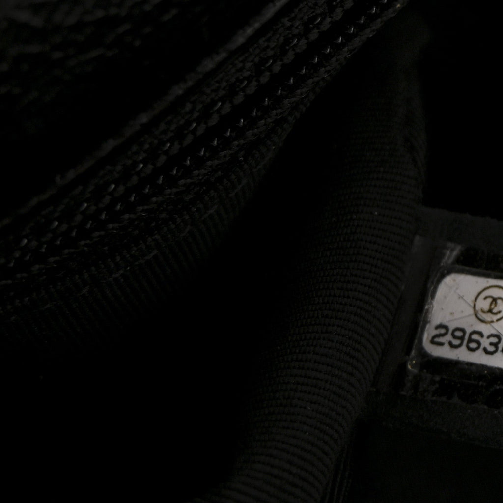 Chanel Crumpled Glazed Lambskin Quilted Small Flap Black