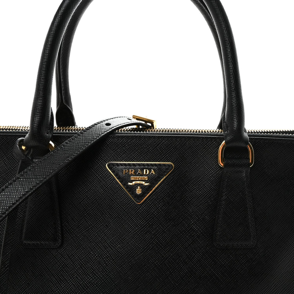 Prada Saffiano Lux Large Galleria Double Zip Tote Black