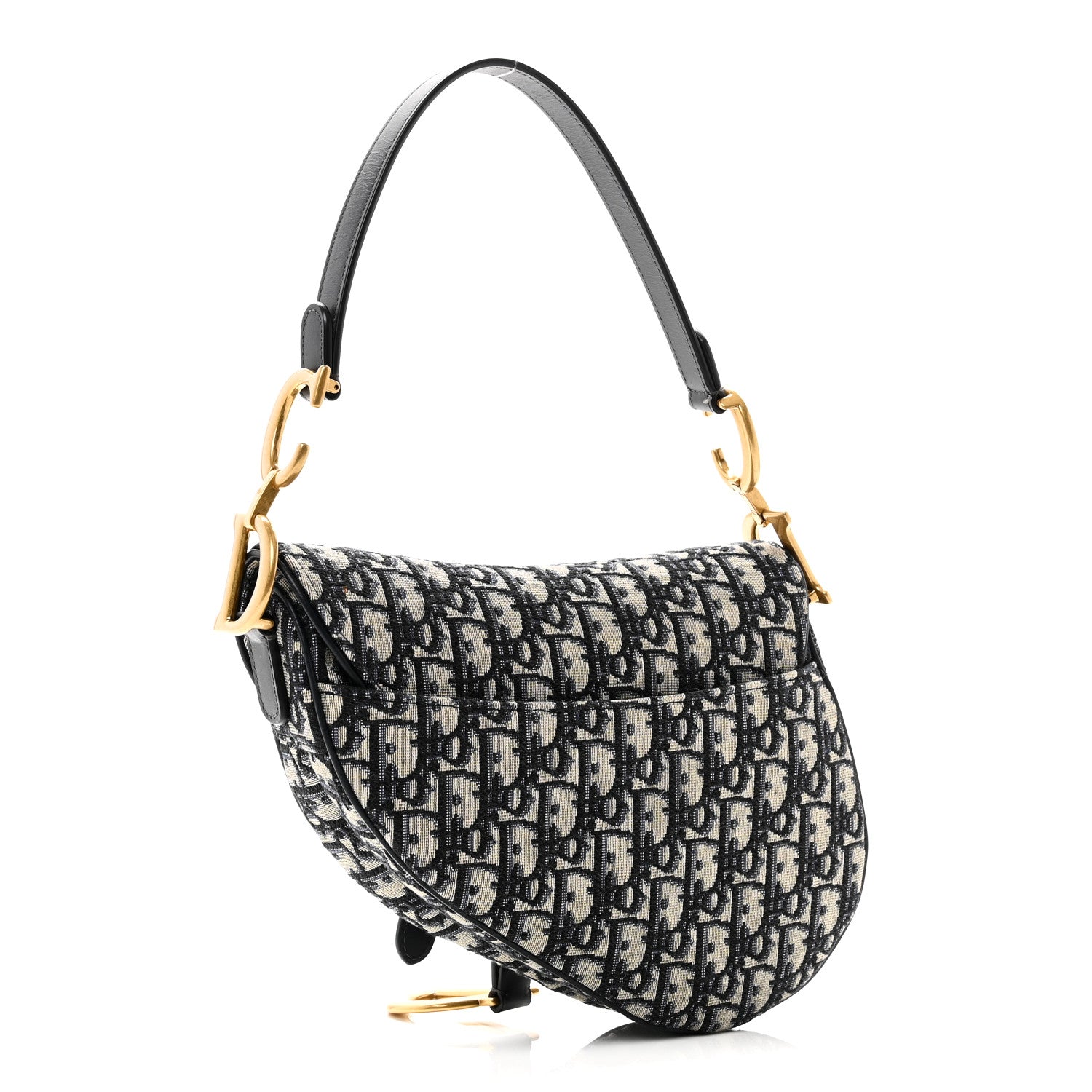 Christian Dior Oblique Saddle Bag Blue